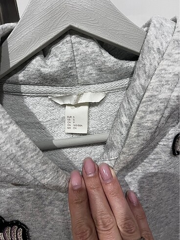 s Beden gri Renk H&M kadın sweatshirt kalın