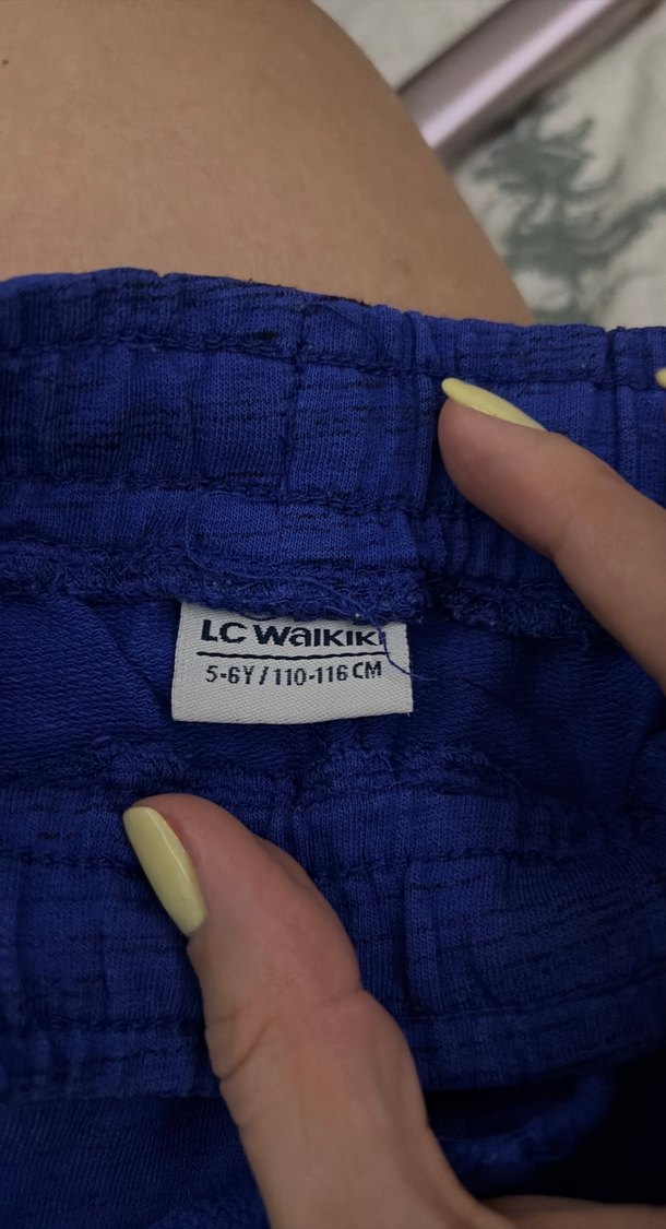 Erkek Çocuk Mavi Keten Rahat Kesim Şort/ 5-6 yaş/ 116 cm - Görsel 2