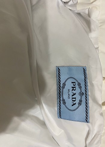s Beden beyaz Renk Prada yeni sezon Düğmeli Beyaz Kadın Kışlık Mont oversize