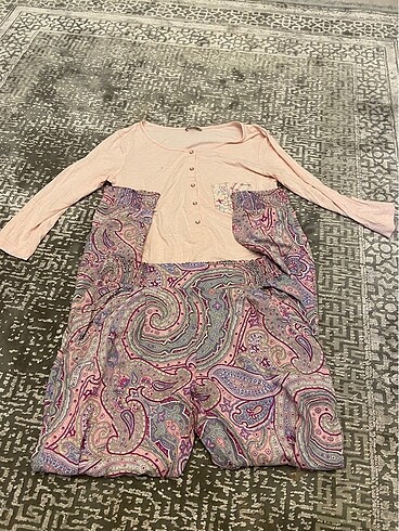 s Beden pembe Renk Carthernes pijama takımı