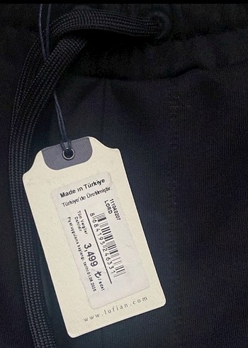 Lufian Siyah Rahat Kesim erkek  Eşofman Altı - Görsel 3