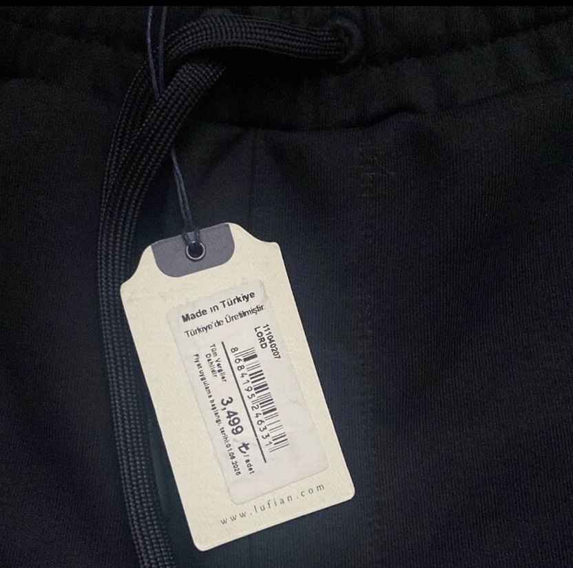 Lufian Siyah Rahat Kesim erkek  Eşofman Altı - Görsel 3