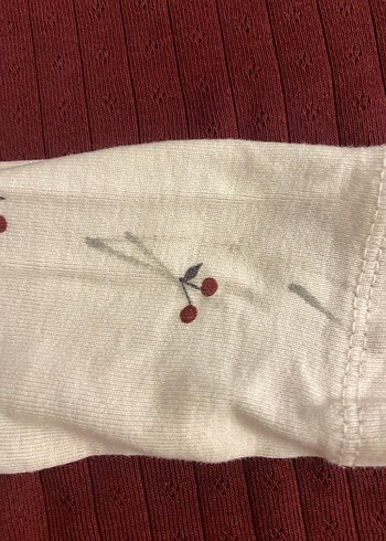 Hm Bordo Uzun Kollu Bebek Body - Görsel 6