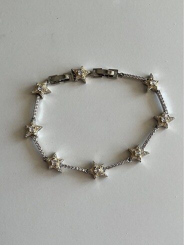 pandora model gökyüzündeki yıldız gold silver bileklik