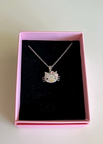 çelik hello kitty silver kolye