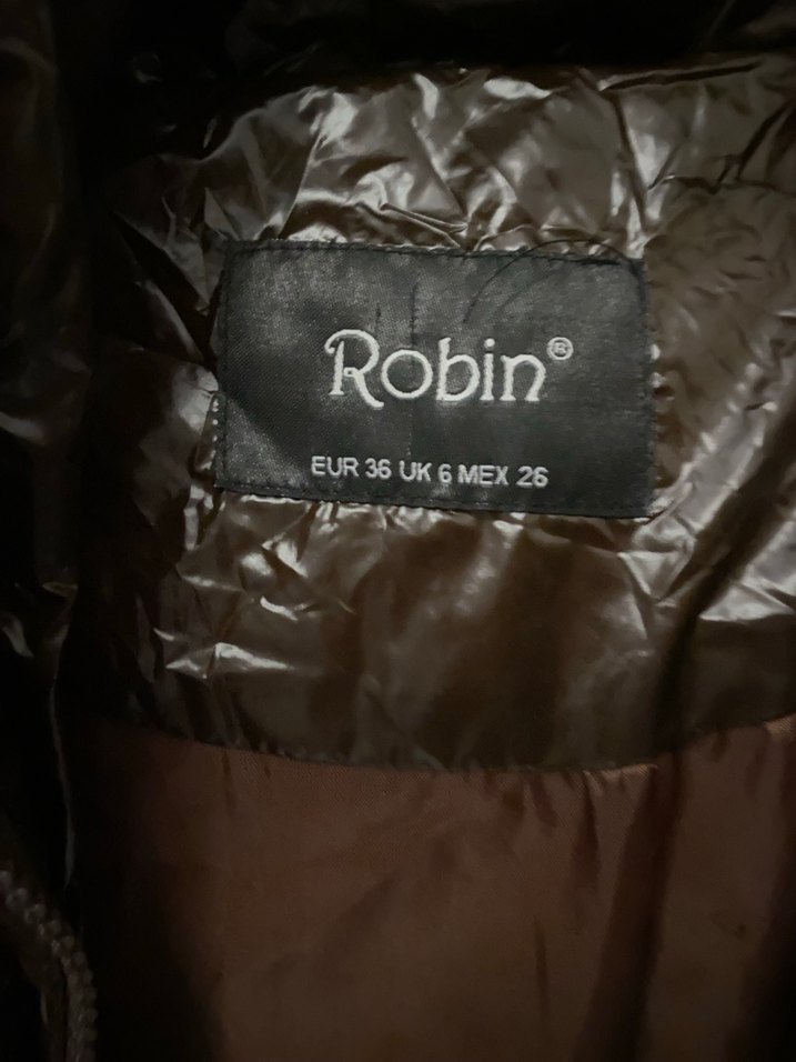 Kahverengi Deri Kadın Kışlık Mont - Görsel 5