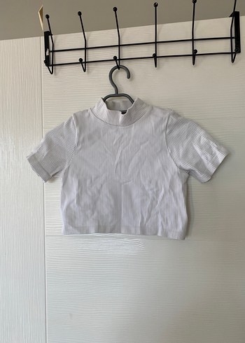 Addax Beyaz Kadın Kısa Kollu Crop Top