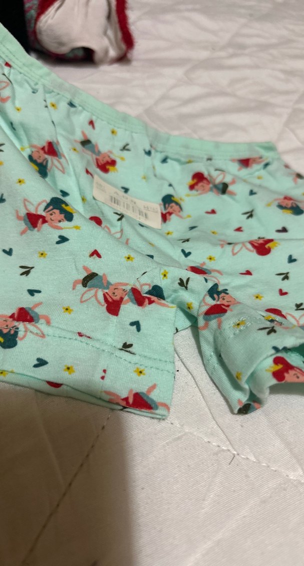 Turkuaz Baskılı Pamuklu Kız Şortu - Görsel 2