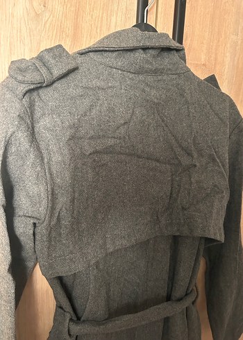 Gri Uzun Keten Kabanı - Görsel 4