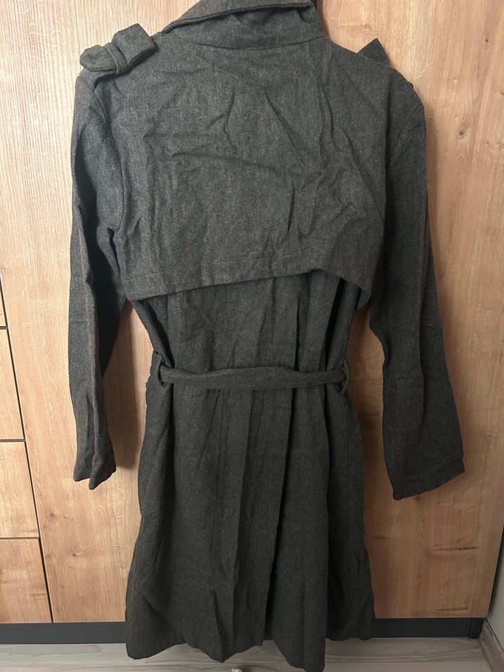 Gri Uzun Keten Kabanı - Görsel 3