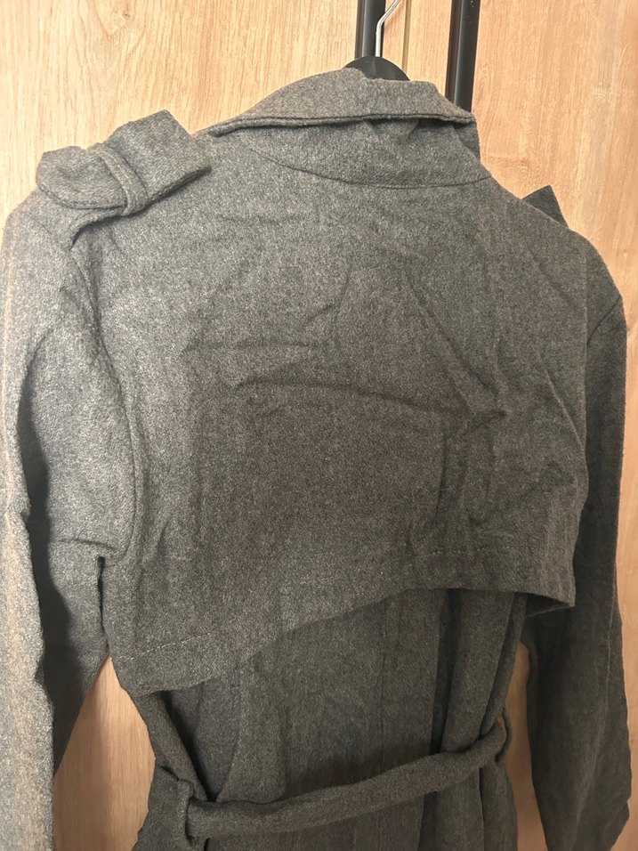 Gri Uzun Keten Kabanı - Görsel 4