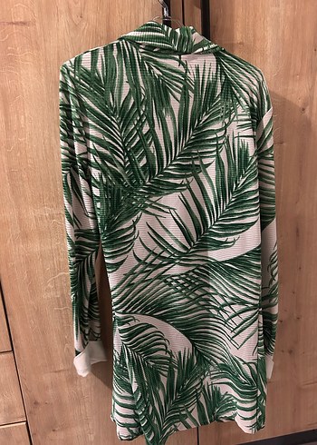 Uzun Kollu Yeşil Bohem Kadın Kimono - Görsel 3