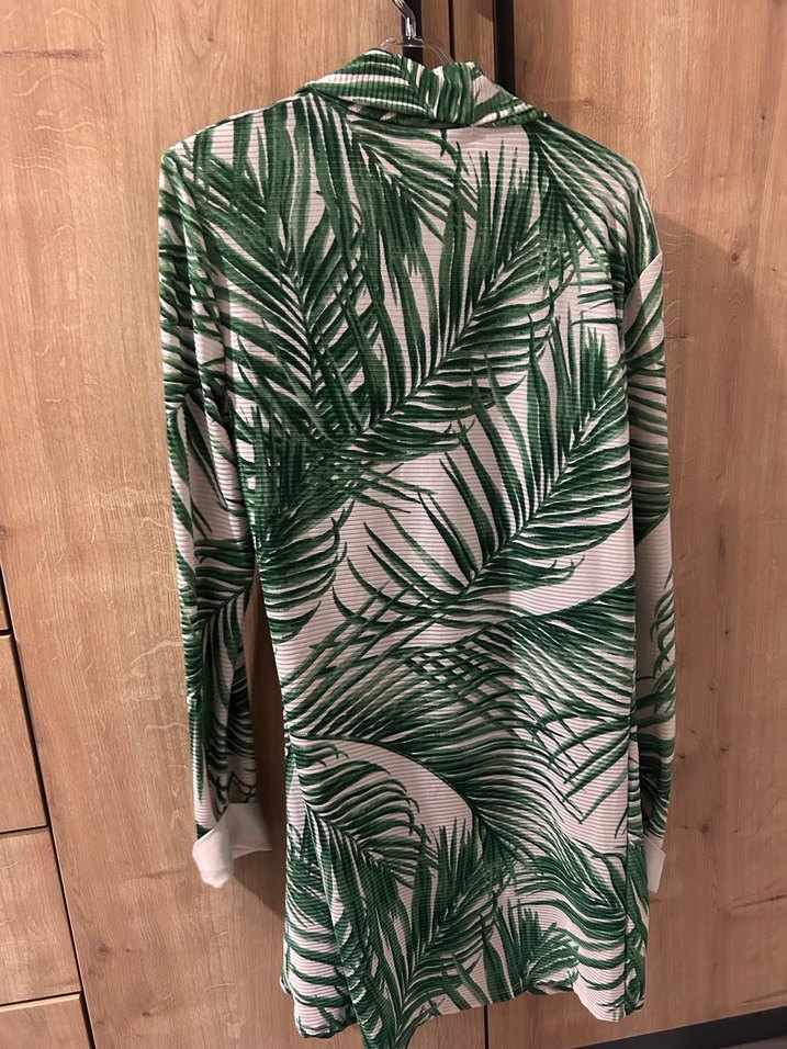 Uzun Kollu Yeşil Bohem Kadın Kimono - Görsel 3