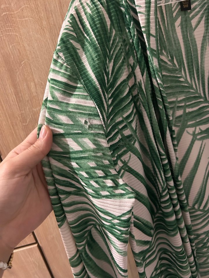 Uzun Kollu Yeşil Bohem Kadın Kimono - Görsel 4