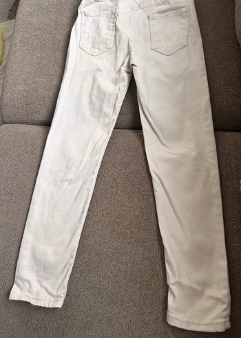 Bej Kemerli Çocuk Keten Pantolon - Görsel 4