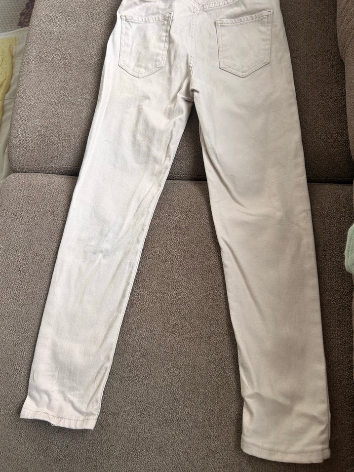 Bej Kemerli Çocuk Keten Pantolon - Görsel 4