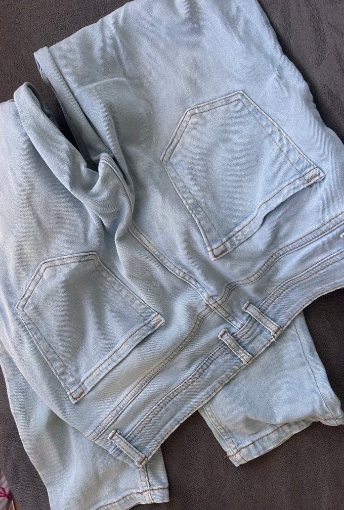 Gri Düğmeli Erkek Jean Pantolon - Görsel 3