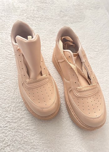 Bej Platform Taban Kadın Spor Ayakkabı - Görsel 2