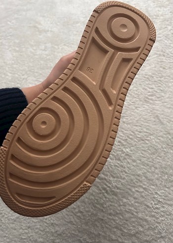 Bej Platform Taban Kadın Spor Ayakkabı - Görsel 4