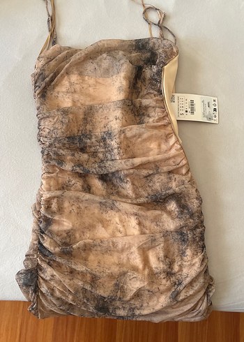 Zara Zara Desenli Tül Elbise