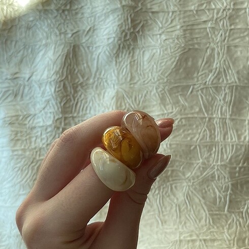  Beden çeşitli Renk ipekyol 3'lü yüzük seti
