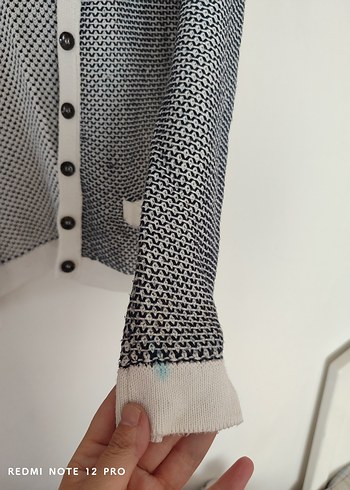 Düğmeli Gri Kadın Hırka - Görsel 6