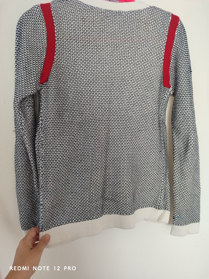 Düğmeli Gri Kadın Hırka - Görsel 5