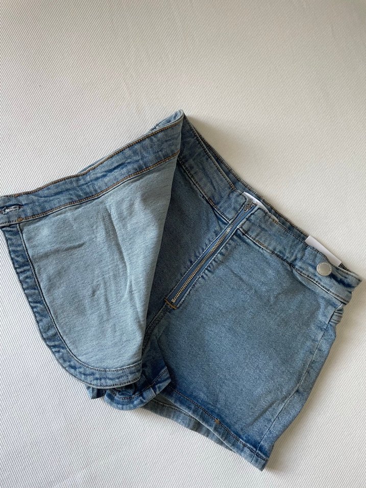 Mini Denim Şort etek - Görsel 3