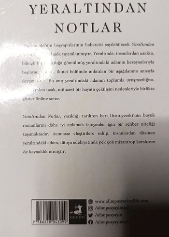 Yeraltından Notlar - Fyodor Dostoyevski