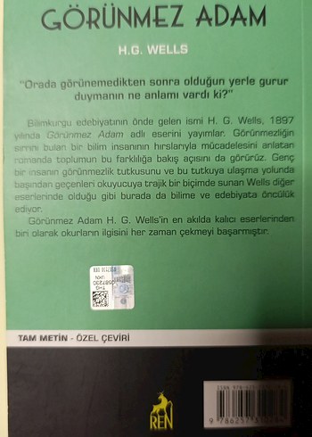  Görünmez Adam - H.G. Wells