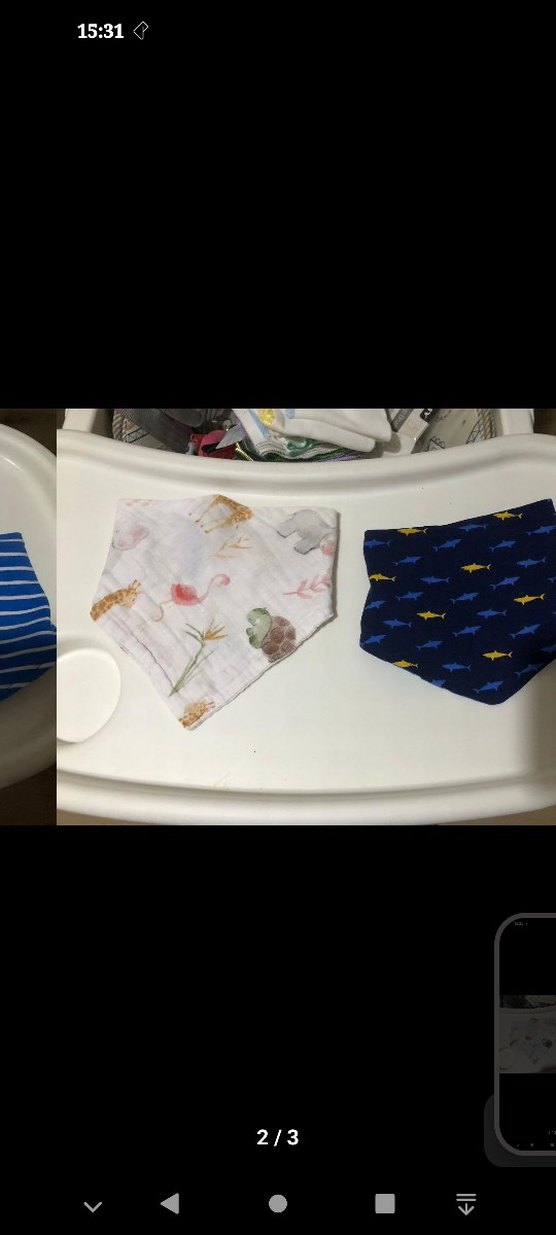 Bebek için desenli ve çizgili önlükler - Görsel 2