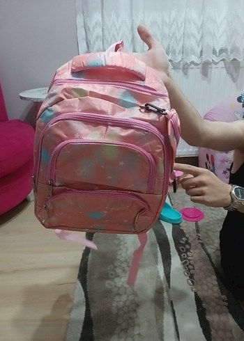 Pembe Pastel Çocuk Okul Çantası