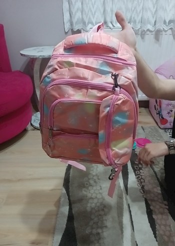  Pembe Pastel Çocuk Okul Çantası