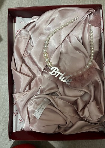 Bride yazılı gelin sabahlığı - Görsel 3