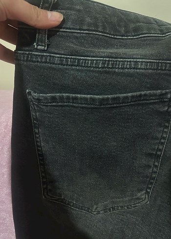 Gri Düğmeli erkek Kot Pantolon - Görsel 4