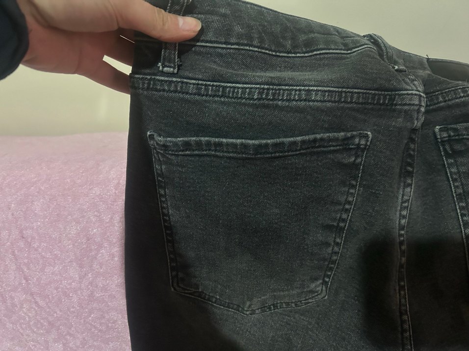 Gri Düğmeli erkek Kot Pantolon - Görsel 4