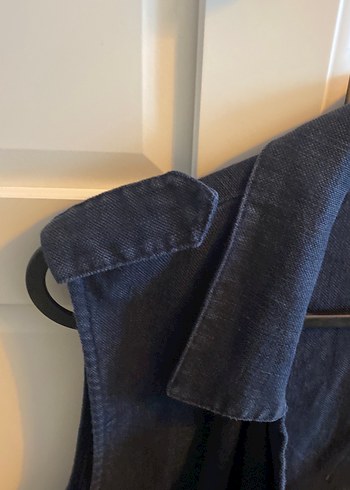 Lacivert Kolsuz Keten  Yelek - Görsel 3