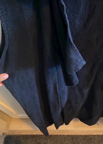 Lacivert Kolsuz Keten  Yelek - Görsel 4