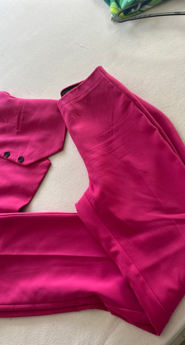 Pembe Düğmeli Kadın Takım Elbise - Görsel 4