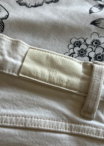 Beyaz Kadın Kot Pantolon - Görsel 4