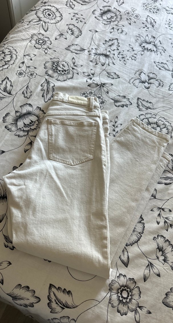 Beyaz Kadın Kot Pantolon - Görsel 3