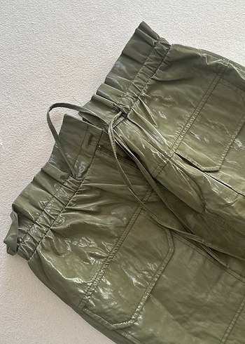 Yeşil deri etek - Görsel 2