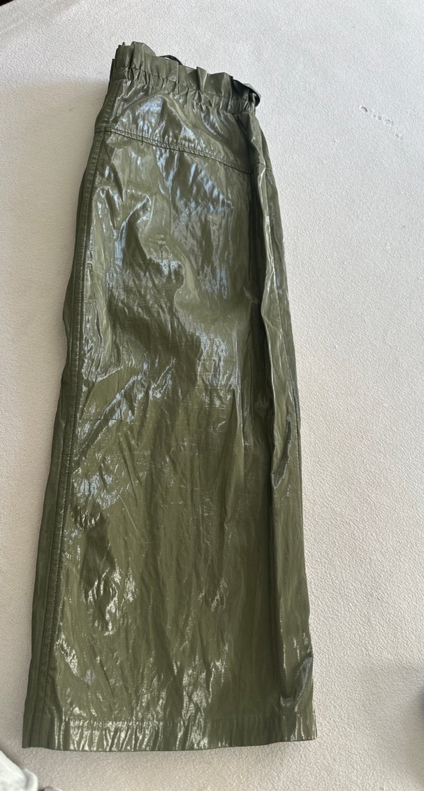 Yeşil deri etek - Görsel 5