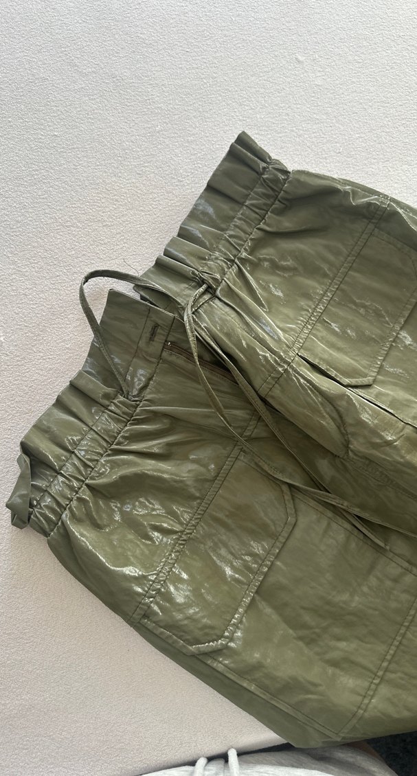 Yeşil deri etek - Görsel 2