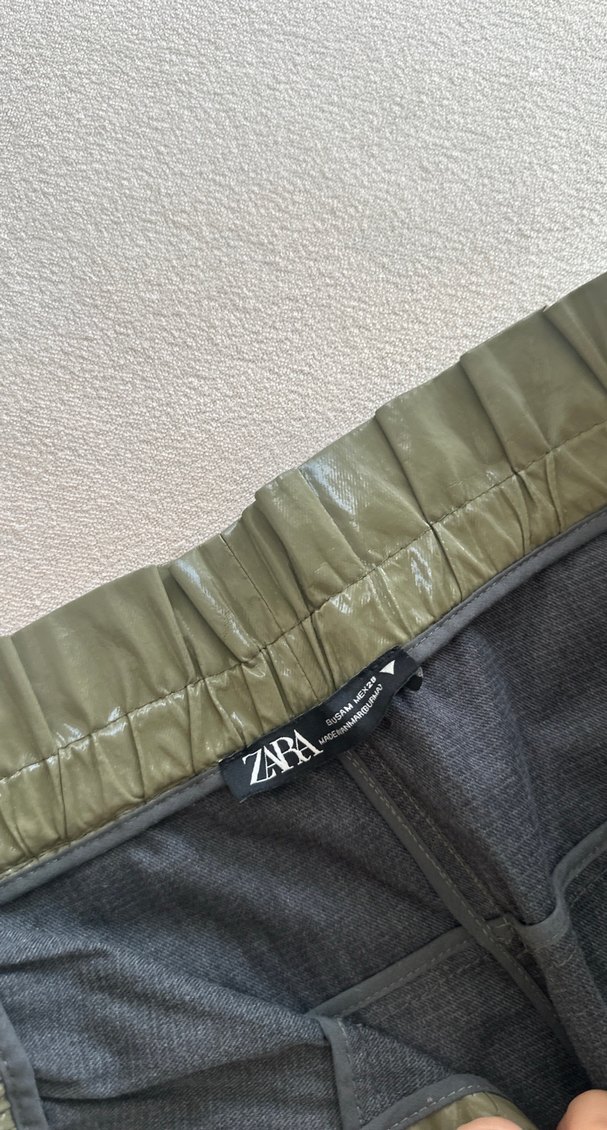 Yeşil deri etek - Görsel 3