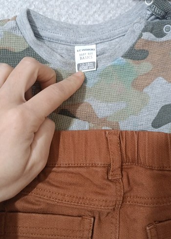 Kahverengi Kamuflaj Desenli Erkek Bebek Takımı - Görsel 5