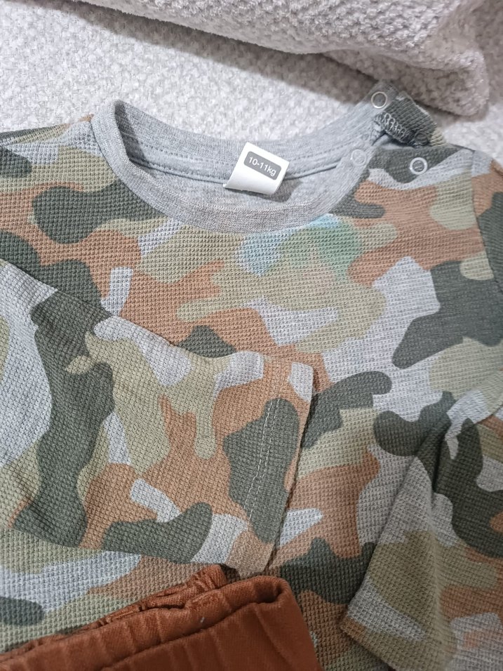 Kahverengi Kamuflaj Desenli Erkek Bebek Takımı - Görsel 2