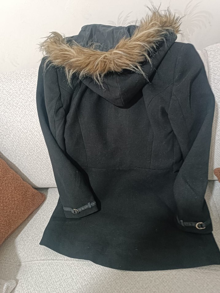 Siyah Kürklü Hamile Kabanı - Görsel 2