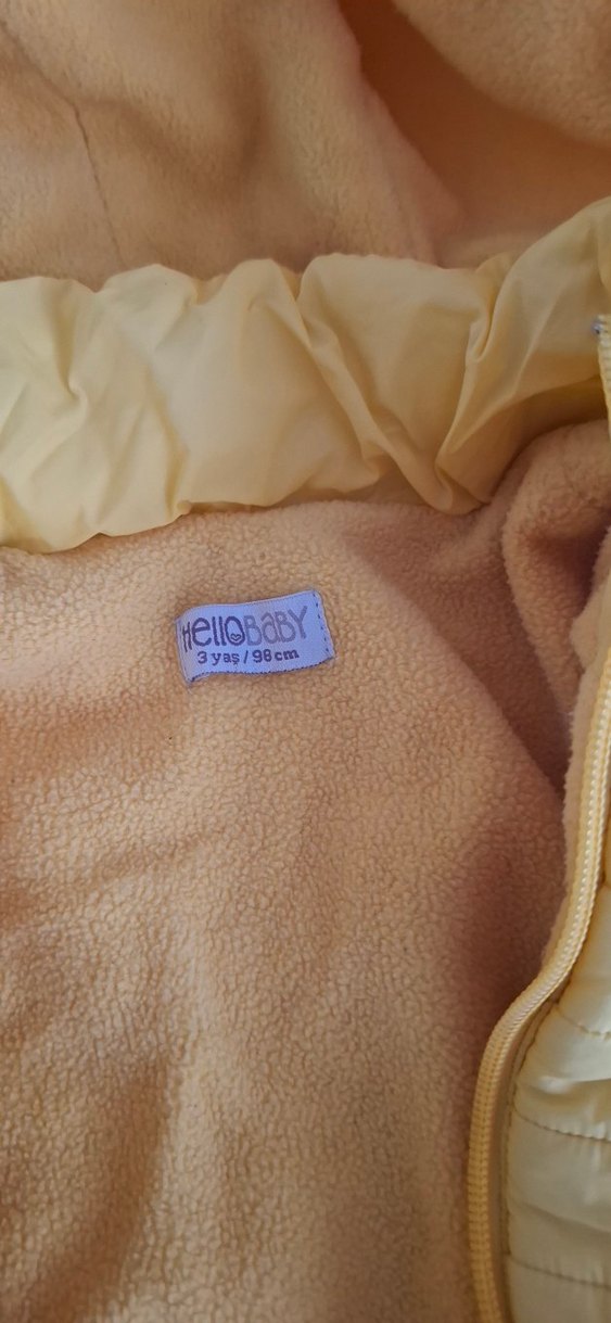 Hellobaby Sarı Fermuarlı Erkek Çocuk Mont - Görsel 5