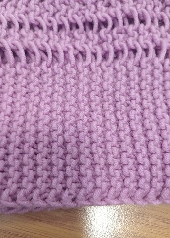 Kadın Mor Örgü Bere - Görsel 3